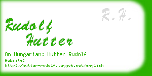 rudolf hutter business card